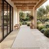 Paco Home Tappeto da esterno resistente alle intemperie, ideale per balcone o soggiorno, stile boho, tinta unita, materiale: sisal, colore: arcobaleno/crema, dimensioni: 80x250 cm