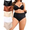 ALL OF SHE Confezione da 5 Mutande da Donna a Vita Alta, Senza Cuciture, Senza Cuciture, a Vita Alta, comode, Senza Show Panties, Taglie XS-3XL