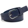 BlackButterfly Cintura Donna Vera Pelle Classica, Blu notte, M