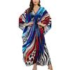 YouKD Caftano lungo da donna, stile bohémien, cardigan da spiaggia, copricostume da bagno, vestaglia taglie forti, B - viola, Etichettalia unica