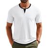 Wayleb Maglietta Cotton Girocollo Elegante Maniche Corte Casual T-Shirt Maglia, Bianco-B, 3XL