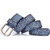 NIUXICH Cinture per rivetti da donna Cinture larghe con fibbia in metallo con paillettes Cintura con rivetti a stella in metallo Cintura decorativa per abbigliamento, 95cm