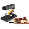 Klarstein Griglia per Raclette con Vassoio in Acciaio Inox, Piastra Raclette Formaggio Rotabile e Regolabile 600W, Piastra Elettrica per Grigliare Carne e Formaggio, Piastra Grill per Ambienti Interni