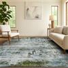 SOANNY Tappeto Soggiorno Astratto Lavabile 120x170 cm, Verde Muschio | Moderno, Pelo Corto, Super Morbido, Antiscivolo, Soggiorno, Camera da Letto, Cameretta, Sala da Pranzo, Ufficio