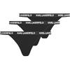 KARL LAGERFELD Donne Logo Brazilian (3 Pack) Nero L