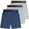 Karl Lagerfeld Uomo Ikon Woven Boxer (3 Pack) Twilight/Ash/Stripe XL