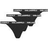 KARL LAGERFELD Donne Logo Brazilian (3 Pack) Nero XL