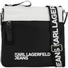 Karl Lagerfeld Jeans Uomo Essential Nylon Flat Crossbody White/Black One size