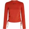 Karl Lagerfeld Jeans Donna Ruched Ribbed Top Pompeian Red S