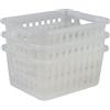 Iris Ohyama, Lotto di 3 cestini portaoggetti, 11,6 L, Impilabili, Maniglie ergonomiche, Bagno, Spogliatoio - Basket VM-30 - Trasparente
