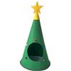 LOVIVER Nido per Gatti in Feltro, Cuccia Pieghevole per Animali Domestici, Tappetino per Tenda semichiuso per Albero di Natale, Nido Caldo, Letto per Tenda