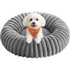 Feandrea Cuccia per Cani e Gatti di Taglia Media, Diametro di 60 cm, Lettino per Animali Domestici, Cuscino Lavabile, Tappeto Soffice, Imbottitura Morbida, Grigio Tortora PGW302GD01
