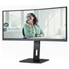 AOC MONITOR AOC LED 34 Wide CURVED CU34P3CV VA 3440x1440 1ms 300cd/mq 50.000.000:1 2x5W MM Reg.H HDMI DP USB-C Docking CU34P3CV