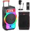 Pyle Cassa Bluetooth Potente 160 Watt, Sistema Stereo Wireless TWS con Bassi Potenti e Alti Chiari, Altoparlante Bluetooth Portatile con Borsa, Treppiede, Radio FM, USB, AUX, Ingressi Mic, 38x30x61cm