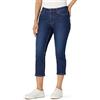 Amazon Essentials Jeans Capri a Vita Media, Mediamente Elasticizzati, Vestibilità Aderente Donna, Lavaggio Ombré Scuro, 42-44