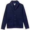 Amazon Essentials Cardigan a Maniche Lunghe in Felpa con Collo Sciallato Uomo, Blu Marino, M