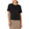 Amazon Essentials Top a Maniche Corte in Georgette Regular Fit Donna, Nero, M
