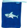 Playshoes Unisex Kinder Frottee-Waschhandschuh, Guanto da bagno Unisex - Bambini e ragazzi, Blu (7 - Blau Hai), 15x20 cm