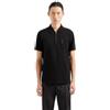Armani Exchange Polo da Uomo con Logo AX Stacked Cotton Piquet Zip Up, Nero, S