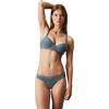 Calvin Klein Donna Perizoma Thong Intimo, Grigio (Blue Performance), XL