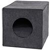 lionto Tana per gatti in feltro stabile adatta a scaffali e sistemi modulari, 33x37x33 cm, cuccia pieghevole a cubo autoportante, facile da pulire con cuscino accogliente, grigio scuro