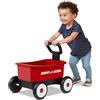 Radio Flyer Push & Pull Walker Wagon, Carrello giocattolo bambini, Carretto primi passi spingi e tira 2 in 1 rosso per bambini da 1 a 4 anni