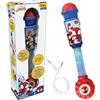 Lexibook, Microfono Spider-Man con Tubo Luminoso, Altoparlante, Melodie ed Effetti sonori, MIC90SPLXB