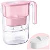 Waterdrop Elfin NSF Certificato 2.5L Caraffa Filtrante per Frigorifero con 1×90 Giorni Filtro, Riduce Piombo, Fluoro, Cloro e Altro, Senza BPA, Rosa (Filtro di Ricambio: WD-PF-01A Plus)