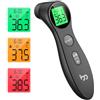 femometer Termometro frontale per bambini e adulti, termometro clinico senza contatto con allarme febbre, lettura immediata e accurata 1s, nero