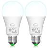 ChangM Lampadina Con Sensore, 13W E27 Lampadina LED con Sensore Crepuscolare Luce Notturna con Automatico Interno/esterno Luce Diurna 4500K, Confezione da 2