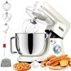 CHeflee Impastatrice Planetaria,2000 W Ad alta,8 Litri Capacità Inox,6 Velocità Pulse,Protezione di sicurezza,Ad alta potenza Multifunzione Mixer,Bianco latte