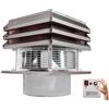 Gemi Elettronica Aspiratore per camino In ACCIAIO per canna fumaria tonda Professionale Da Tetto Aspirafumo Elettrico Tiracamino Tirafumo Comignolo Bbq (25 cm - 250 mm)