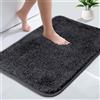 AUAUY Tappeto da Bagno in Microfibra, 40x60cm Tappeto Antiscivolo, Grigio