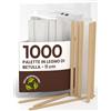 Baciato Caffè 1000 Palette Lunghe da Caffè e Cappuccino Monouso in Legno di Betulla da 11cm - Biodegradabili, Compostabili, Imbustate Singolarmentee Resistenti al Calore per Mescolare Caffè e Bevande
