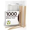 Baciato Caffè 1000 Palette Lunghe per Caffè e Cappuccino Monouso in Legno di Betulla da 11cm - Imbustate Singolarmente, Biodegradabili e Compostabili, Resistenti al Calore per Mescolare Caffè e Bevande