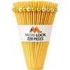 Mobi Lock 220 Pezzi Bastoncini di Bambù con Perle Oro & Argento - 12 cm Stuzzicadenti a Sfera per Antipasti e Bevande - Eleganti Bastoncini in Legno per Taglieri, Feste & Eventi - di Mobi Lock