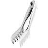Baroni Home Utensili da Cucina per uso quotiano, Pinza Acciaio Inox per pasta, Pinza per spaghetti, tagliatelle, 19 cm