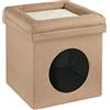 Baroni Home Cuccia Cane, Cuccia Gatto, Pouf Pieghevole per Cani e Gatti Con Cuscino Sopraelevato, Colore Tortora, Misure 38x38x42 cm