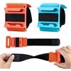 Tolesum 2 Pack Braccialetti per Swtich 2 Just Dance 2025,2 in 1 Elastico Cinturino da Polso Wristband per Nintendo Switch 2,polsino elastico regolabile con slot per JoyCon Controllers(Rosso e Blu)