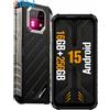 Smartphone Infrangibile Android 15, 16GB RAM+256GB ROM/512GB TF, Schermo 6.58" F