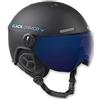 BLACK CREVICE Casco da sci Gstaad I Casco da sci con visiera stile pilota in diversi colori I Casco da sci per Uomo & Donna I Casco da sci in policarbonato I Casco traspirante I Regolabile