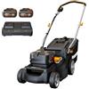 WORX Nitro WG737E tagliaerba a batteria 40 V (2 x 20 V) - potente motore brushless - larghezza di taglio 37 cm - 6 livelli di altezza di taglio (20 - 70 mm) - sacco di raccolta erba da 40 l