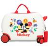 Disney Joumma Bags Disney Mickey Peek a Boo, valigia per bambini, realizzata in ABS, quattro ruote doppie a rotazione multidirezionale, chiusura a combinazione laterale, interno con due scomparti., bianco,