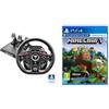 Thrustmaster T248R Volante da Corsa Pelle Traforata Premium Display Interattivo LCD Force Feedback Ibrido 3.1 Nm Pedali T3PM PS5/PS4/PC + Minecraft Starter Collection PlayStation 4