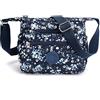 Simcat Borsa a tracolla da donna - Borsa a tracolla in nylon con tasche multiple, grande capacità, adatta per moglie e mamma, Rosa blu., Taglia unica