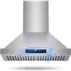 TAZPI Cappa da cucina intelligente da 76,2 cm, 1200 CFM, 4 velocità, con controllo touch e rilevamento dei gesti, luci LED da 1500 lumen, supporta solo l'installazione del condotto
