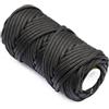 bricoleva.it Corda di Ricambio per Veneziane - Treccia Resistente per Tende a Lamelle - Accessorio di Sostituzione per Veneziane, Disponibile in Diverse Misure, Diametri E Colori (Ø 3 mm,20, mt Nero)