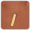 Handmade verticale scrittura a mano barra Collana argento sterling 925 Collane scritte a mano commemorativa Festa della mamma Anniversario fatto a