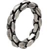 EMMANUELA handcrafted for you Anello a maglie da uomo in argento sterling 925 con maglie intrecciate - Gioiello industrial dal forte carattere con rivestimento galvanico, misura 21,5 - Handmade by Emmanuela