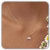 Handmade Collana personalizzata pietra di nascita argento sterling 925 Mini perla ciondolo Personalizzato pietra preziosa damigella d'onore gioielli fatti a mano